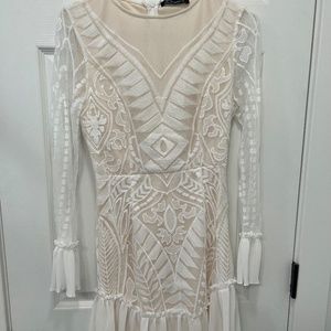 White/Cream Lace Mini Dress